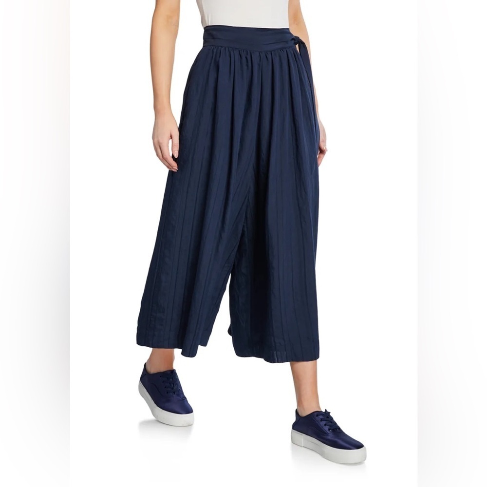 VINCE Pleated Side-Tie Culottes Size 8